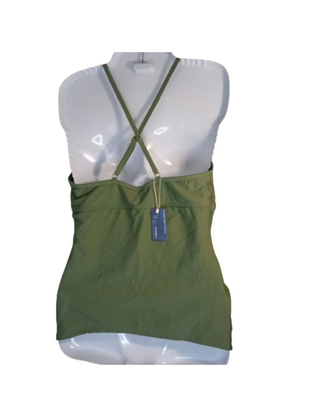 Maternity Tankini Top Only Size M in Olive Green NWT - Picture 3 of 5